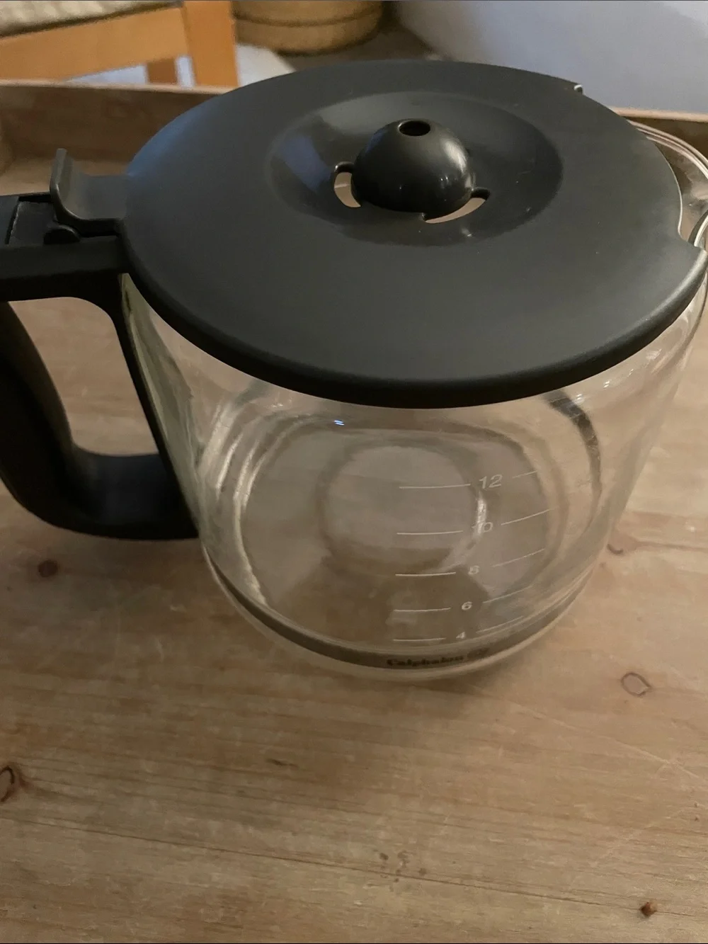 Calphalon Clear Glass Coffee Carafe with Black Trim